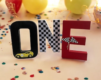 Racing Cars Theme Party Decorative Letters Numbers Birthday Party Boys and Girls Party Decor Photo Prop