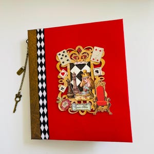 Alice In Wonderland Journal Creative Alice  Queen journal Handmade Journal
