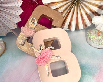 Ballerina Theme Numbers  Prima Ballerina Centerpiece Ballet Graduations, Birthdays, Photo Prop