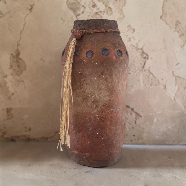 Vase en papier mâché, matériaux organiques, style wabi-sabi, décoration rustique moderne