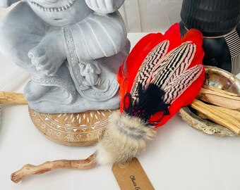 Smudge Feathers Fan Spiritual Cleanse, Ceremonial Tool, Healing, Reiki, ShamanTool