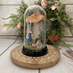 Decorative Fairy in Dome Diplay Centerpiece Room Decor Party Decor Enchanted Forest decor