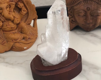 Crystal Quartz with Stand Healing Crystal Sacred Space Home Decor