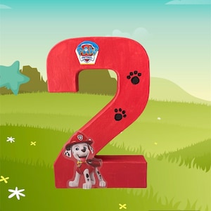 Paw Patrol Decorated Numbers Birthdays Numbers Centerpiece Photo Prop