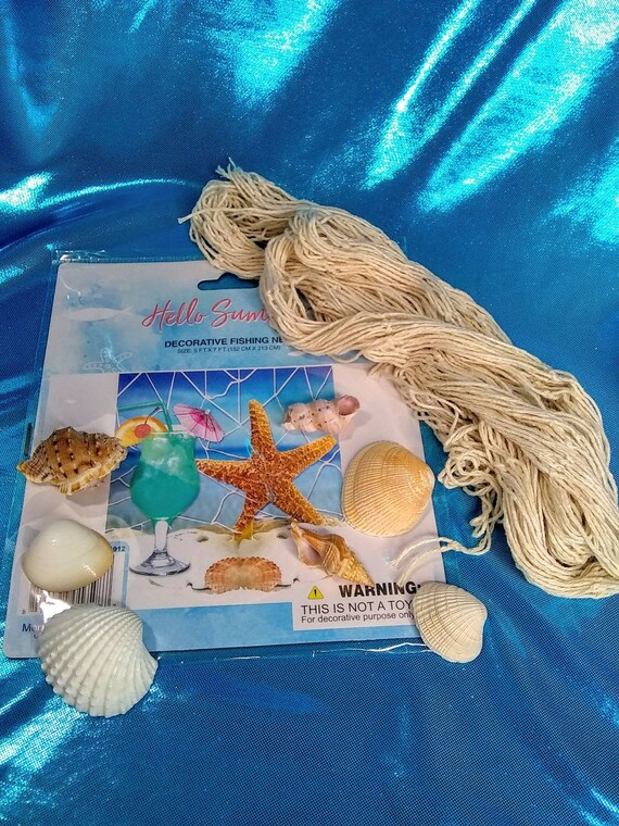 Decorative Fishing Net With Shells Nautical Party Decoration Photo Prop -   Canada