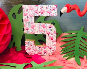 Flamingo Birthday Numbers Flamingo Letters Party Decor Initial Letter Photo Prop