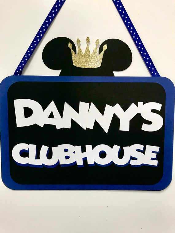 Royal Prince Mickey Mouse Clubhouse Birthday Party Bedroom Door Sign