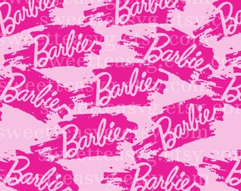 barbie logo fabric
