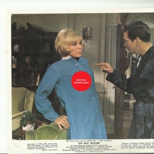 Doris Day and Rod Taylor &quot;Do Not Disturb&quot; Color Photo 1965 edition 65/365 Instant Digital Download Ampas Library 9.5x8 Junk Journal