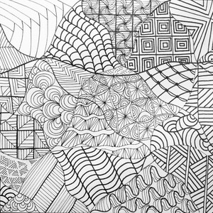 Matrix Color Page Adult Coloring Page Matrix Mosaic Patterns Instant Digital Download ...
