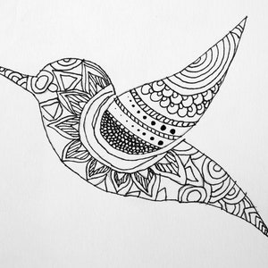 Fly the friendly sky Digital instant Download Doodle Coloring Page Children and Adults digital download 8.5x11