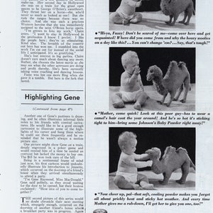 Vintage 1937 Johnson and Johnson Baby Powder Print Ad featuring Cute Baby  scrapbooking collage making wall art instant digital download