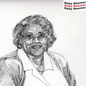 My Aunt Harriet Pen and Ink Drawing by Ray Horner Jr. Inktober2023 Instant Digital Download Wall Decor Collage Legacy Photo