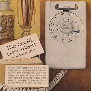Bell Telephone Ad Good Housekeeping October 1962 Instant Digital Print Ad Download vintage scrape book collage junk journal