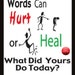 Words Can Hurt or Heal Poster, Customer Relations Reminder (digital ...