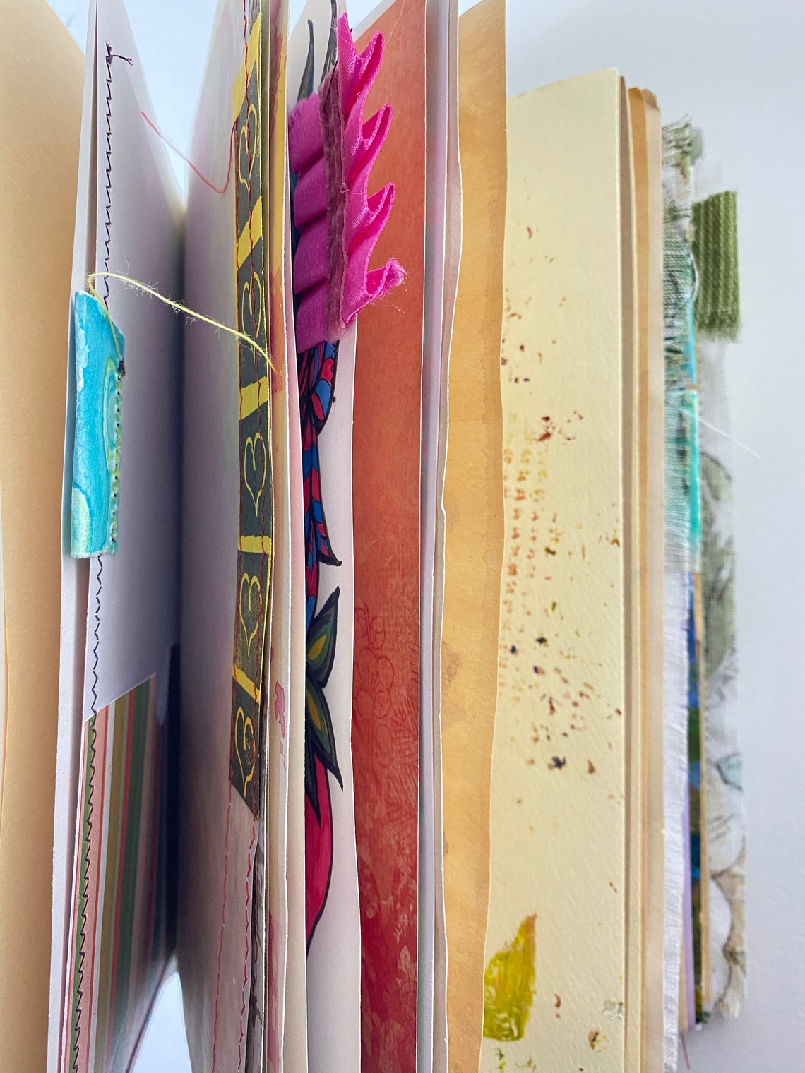 Junk journal handmade journal fabric covered journal kids Etsy