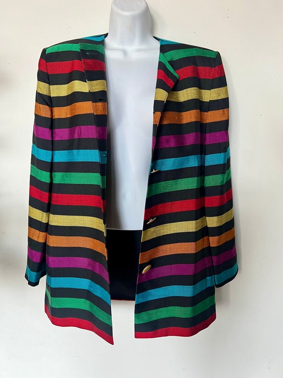 Vintage Jacket | DIOR Blazer Jacket Coat Rainbow W