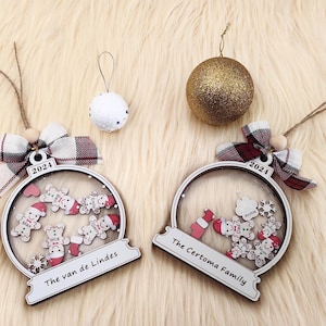 Personalized Gingerbread With Hat Family Christmas Ornament, Custom Family Ornament 2024, 5D Customized Cookie Ornament Gift for Christmas