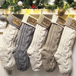 Family Christmas Stockings, Personalized Christmas Stocking, Monogram Stockings, Custom Stocking with Name, 2025 Holiday Stocking Decoration