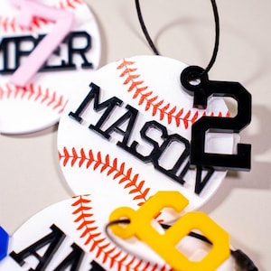 Baseball Bag Name Tags | Sport Keychains | Personalized Sports Keychain | Bag Tag | Luggage | Keychain | Personalized Sports Tag | Team Gift