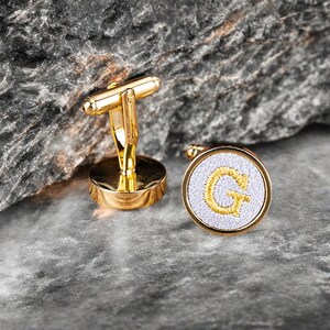 Gemelos de oro personalizados / Gemelos de boda para novios / Regalos de boda para hombres - Regalos de aniversario para hombres - Regalo para el esposo