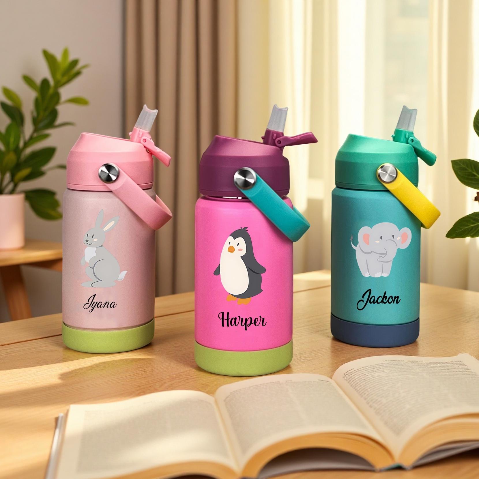 Back to School Kids Water Bottle Personalized, Custom Kids Engraved ...