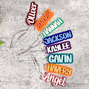 Personalized Name Tag for Backpack | Custom Name Label | Kids Name Keychain | Diaper Bag Name Tag | Custom Lunch Box Tag | School Bag Tag 