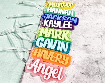 Backpack Name Tag | Backpack Name Keychain for Kids | Personalized Name Tag | Diaper Bag Tag | Lunch Box Tag | Kids Tag | Custom Name Tag