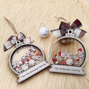 Custom Gingerbread With Hat Family Christmas Ornament, Custom Family Ornament 2024, 4D Customized Cookie Ornament Gift for Christmas