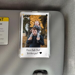 Custom Dad Photo Car Visor Clip, Fathers Day Gift For Dad, Drive Safe Daddy, Husband Gift Drive Safe Sun Visor Clip, Dad Car Accessories