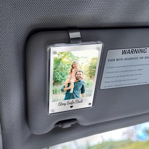 Custom Photo Car Visor Clip,Personalized Sun Visor Clip With Photo,Father Day Gift From Kid,Gift For Grandpa Daddy Husband,Dad Birthday Gift