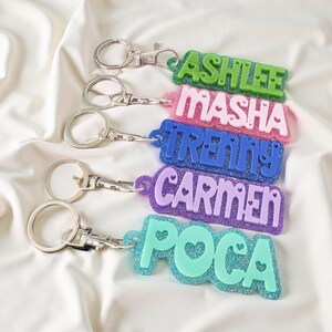 Personal Name Tag Backpack Keychain Diaper Bag Name Tag Custom School Name Tag Kid Backpack Name Keychain Lunch Box Name Tag Kid Keychain 