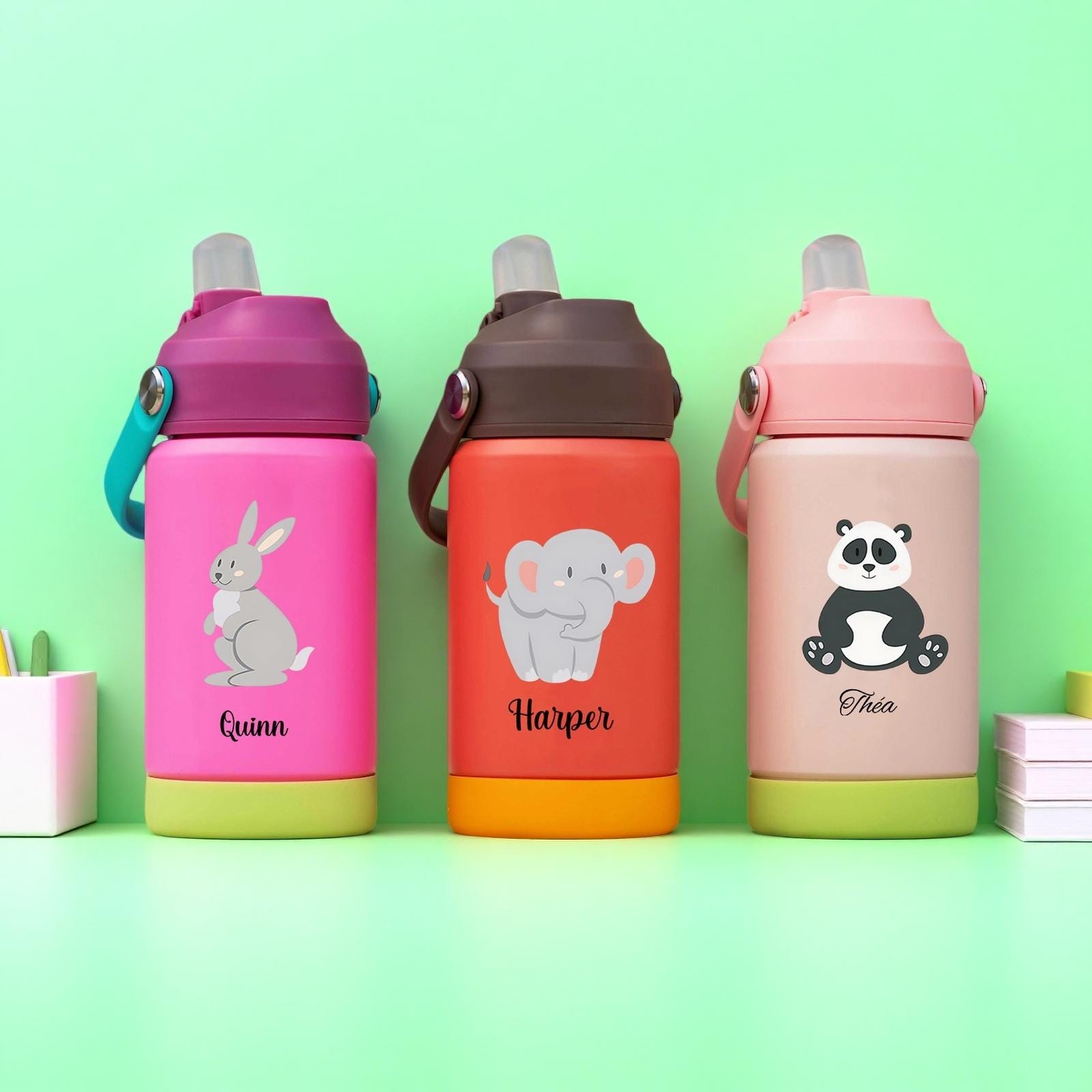 Back to School Kids Water Bottle Personalized, Custom Kids Engraved ...