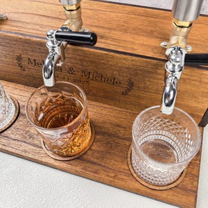 Personalized Wine and Liquor Dispenser for Home Bar - Industrial Alcohol Bottle Pourers - Unique Whiskey Dispenser - Gift for Him