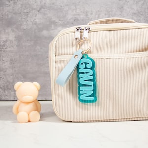 Backpack Keychains-Bag Tags- Personalized Backpack Name Tags- Bog Bag Tags- Sports Bag Keychain- Name Keychain- Diaper Bag Name Tag