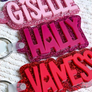 Backpack Keychains-Bag Tags- Personalized Backpack Name Tags- Bog Bag Tags- Sports Bag Keychain- Name Keychain- Diaper Bag Name Tag 