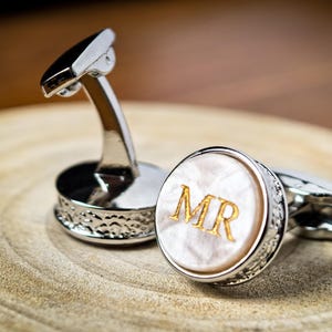 Silver Personalised Engraved Initial SQUARE Cufflinks - Wedding or Birthday Gift - Personalised Engraved Gift Box Available