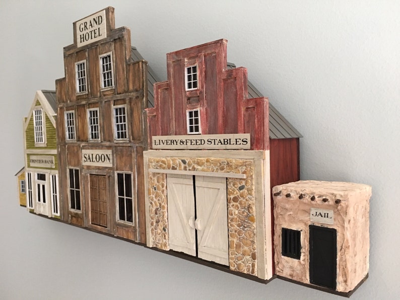 Frontier Town Diorama – CIRCA 1884 - 0/1/4 Scale Miniature Collectible ...