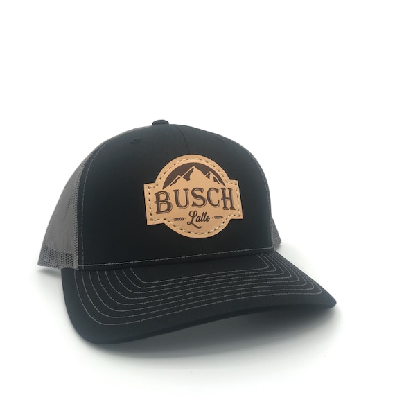 Busch Latte Leather Patch Hat - Etsy 