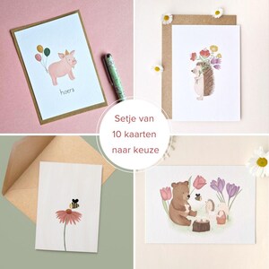 Setje van 10 ansichtkaarten naar keuze (gratis verzending)