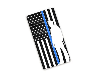 Back The Blue Sign - Thin Blue Line Police Wreath Metal Sign