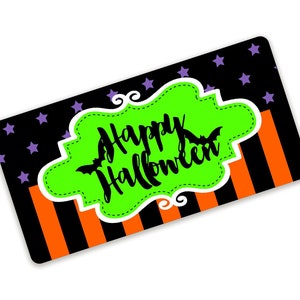 Stripes and Stars Happy Halloween Sign for Halloween Wreaths