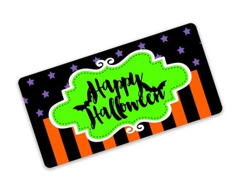 Stripes and Stars Happy Halloween Sign for Halloween Wreaths