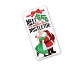 Meet Me Under The Mistletoe Santa and Mrs Claus Christmas Wreath Sign