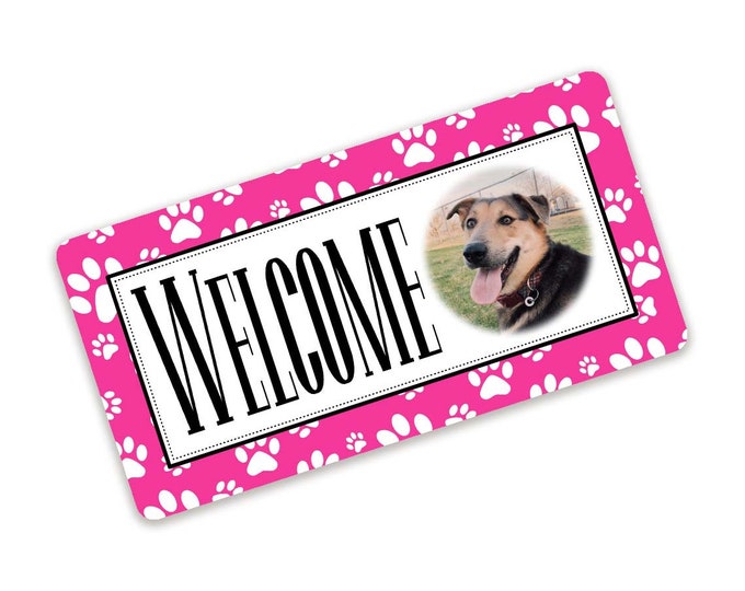 Custom Dog Sign Your Dog's Photo on A Metal Wreath Sign Etsy