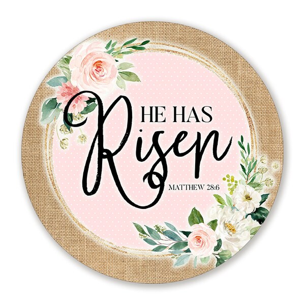 He is Risen Wreath Etsy