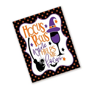 Hocus Pocus Wine Helps Me Focus Sign for Halloween Wreaths - Etsy