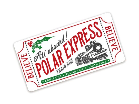 polar express ticket sign christman train sign metal signs etsy