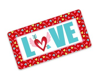 Whimsical Heart and Arrow Love Sign for Valentine's Day Wreaths