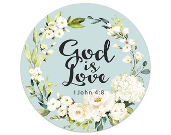 God Is Love Metal Wreath Sign - Christian Home Decor - Scripture Wreath Sign